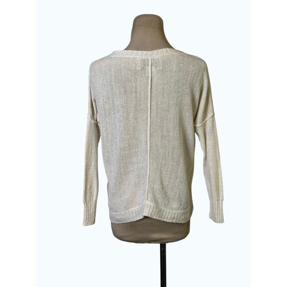 Brochu Walker white linen sweater size Small - Picture 2 of 10